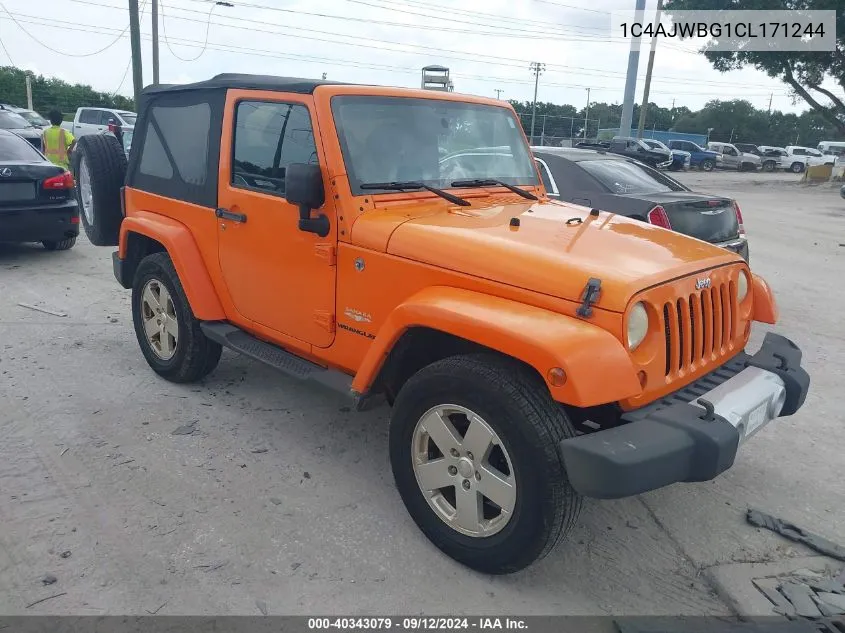 2012 Jeep Wrangler Sahara VIN: 1C4AJWBG1CL171244 Lot: 40343079