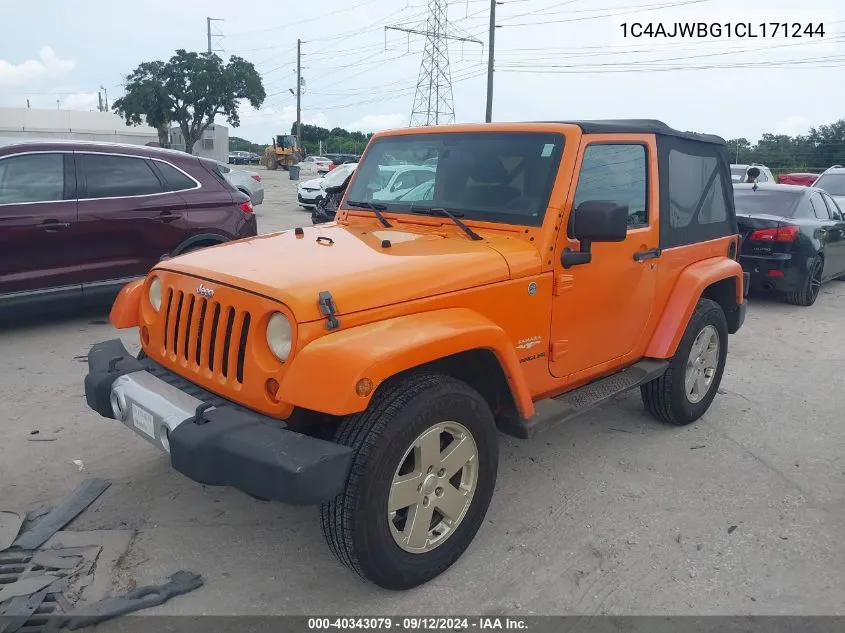 2012 Jeep Wrangler Sahara VIN: 1C4AJWBG1CL171244 Lot: 40343079