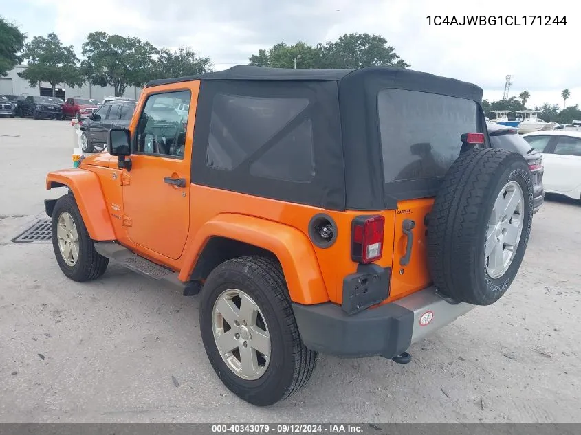 1C4AJWBG1CL171244 2012 Jeep Wrangler Sahara