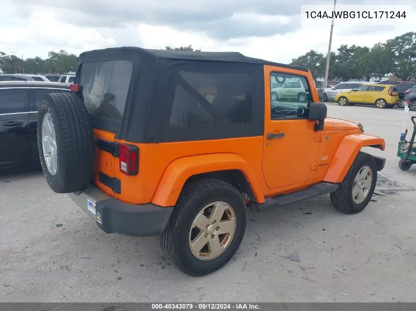 1C4AJWBG1CL171244 2012 Jeep Wrangler Sahara