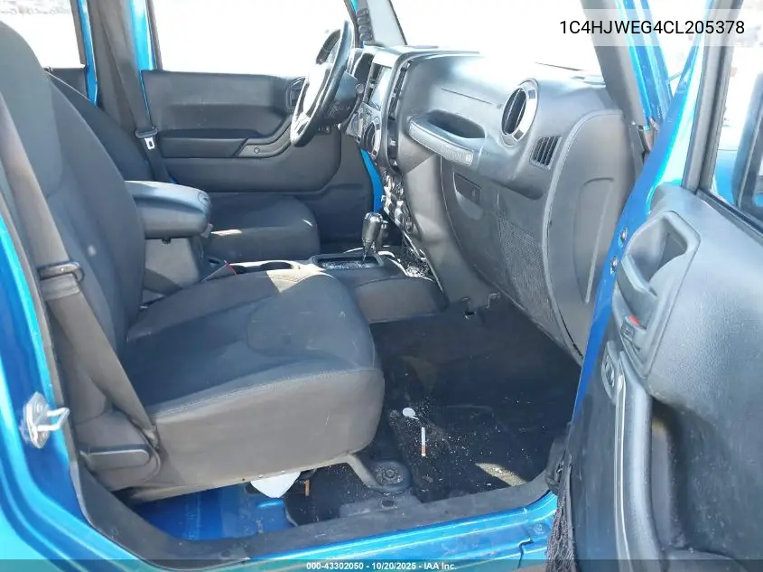 1C4HJWEG4CL205378 2012 Jeep Wrangler Unlimited Sahara