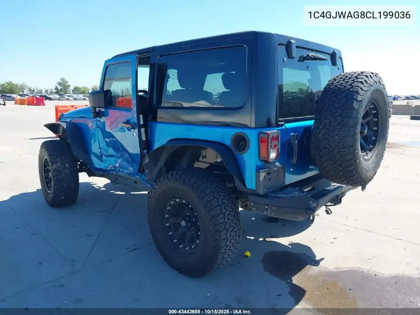 1C4GJWAG8CL199036 2012 Jeep Wrangler Sport