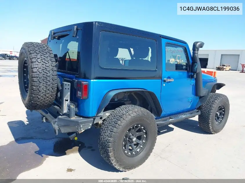 1C4GJWAG8CL199036 2012 Jeep Wrangler Sport
