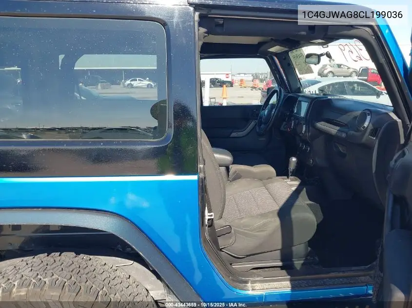 1C4GJWAG8CL199036 2012 Jeep Wrangler Sport