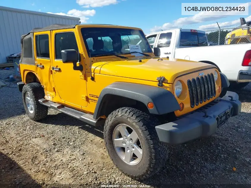 1C4BJWDG8CL234423 2012 Jeep Wrangler Unlimited Sport