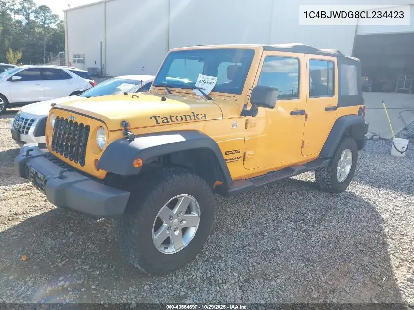 1C4BJWDG8CL234423 2012 Jeep Wrangler Unlimited Sport