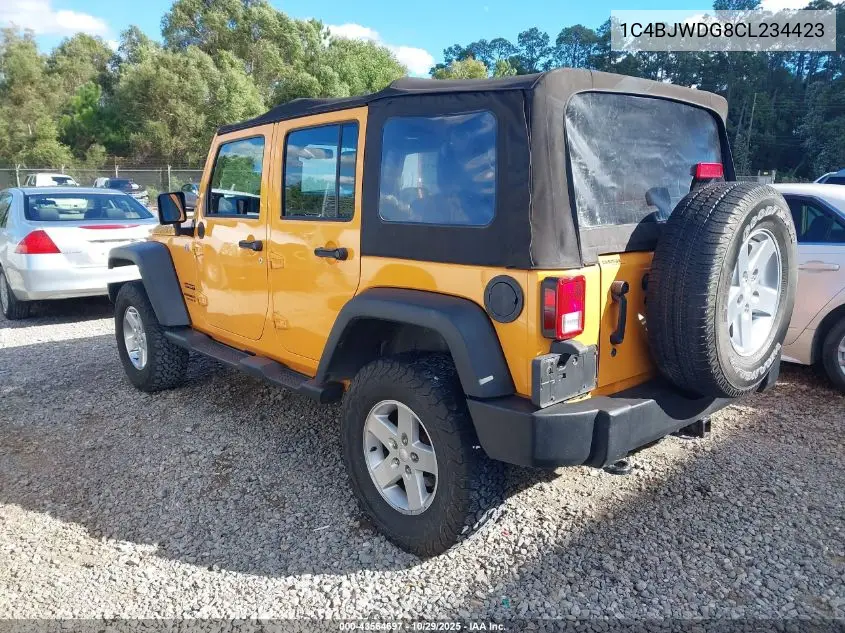 1C4BJWDG8CL234423 2012 Jeep Wrangler Unlimited Sport