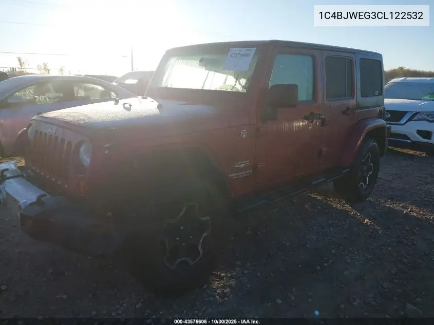 1C4BJWEG3CL122532 2012 Jeep Wrangler Unlimited Sahara
