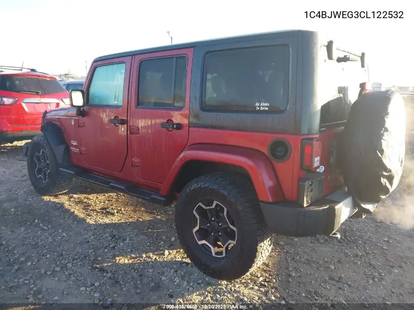 1C4BJWEG3CL122532 2012 Jeep Wrangler Unlimited Sahara