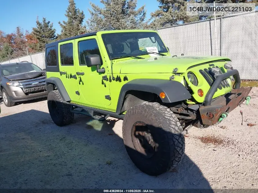 1C4BJWDG2CL221103 2012 Jeep Wrangler Unlimited Sport