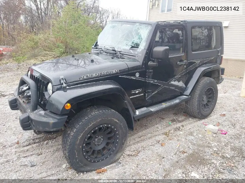 1C4AJWBG0CL238142 2012 Jeep Wrangler Sahara