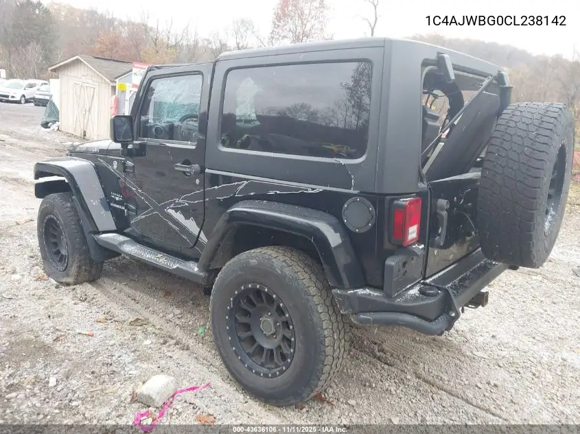 1C4AJWBG0CL238142 2012 Jeep Wrangler Sahara