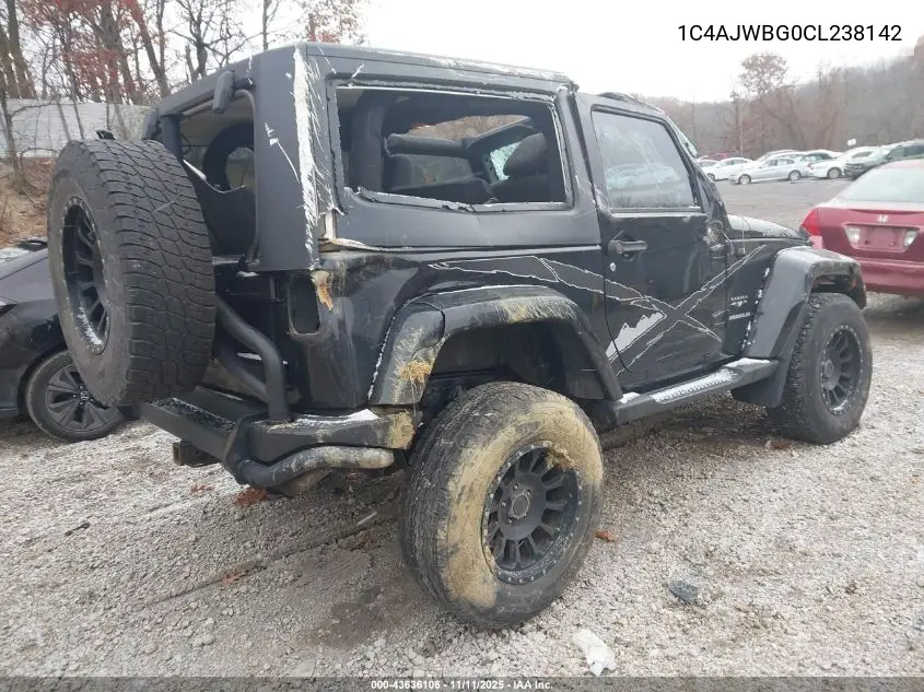 1C4AJWBG0CL238142 2012 Jeep Wrangler Sahara