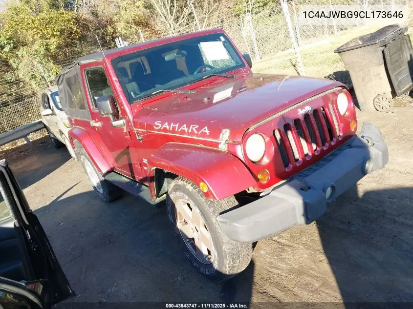 1C4AJWBG9CL173646 2012 Jeep Wrangler Sahara