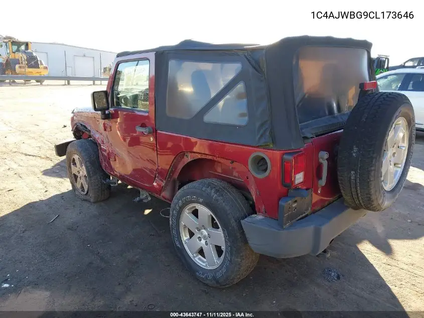 1C4AJWBG9CL173646 2012 Jeep Wrangler Sahara