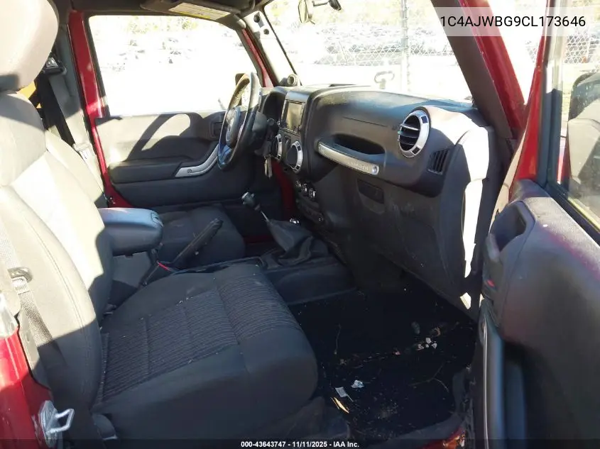 1C4AJWBG9CL173646 2012 Jeep Wrangler Sahara