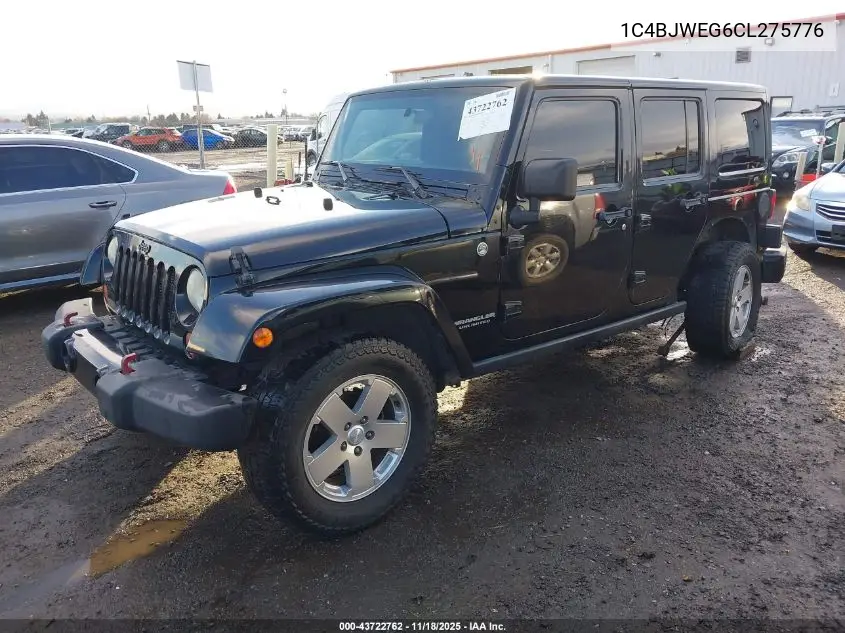 1C4BJWEG6CL275776 2012 Jeep Wrangler Unlimited Sahara