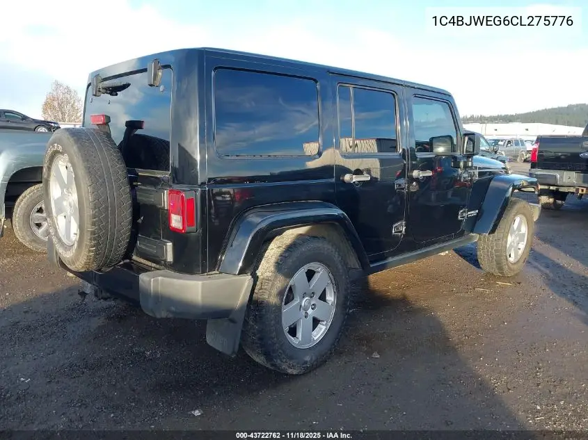 1C4BJWEG6CL275776 2012 Jeep Wrangler Unlimited Sahara