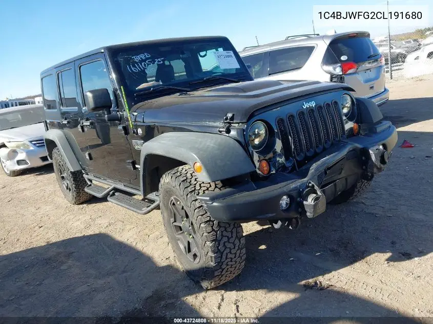 1C4BJWFG2CL191680 2012 Jeep Wrangler Unlimited Rubicon