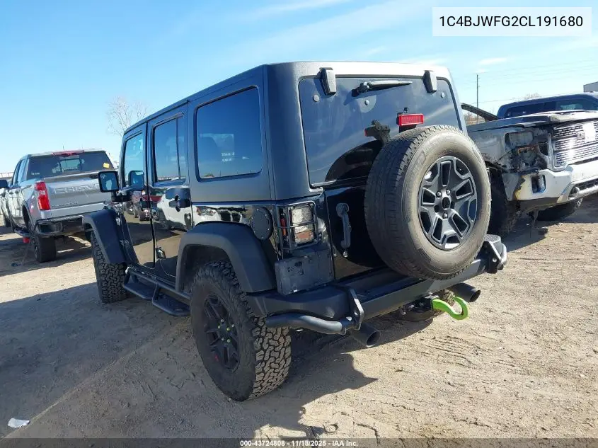 1C4BJWFG2CL191680 2012 Jeep Wrangler Unlimited Rubicon