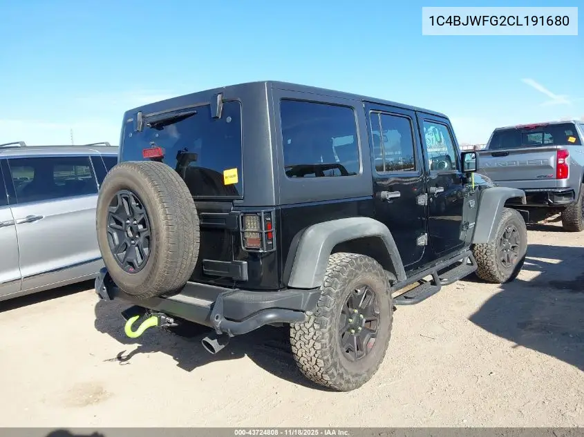 1C4BJWFG2CL191680 2012 Jeep Wrangler Unlimited Rubicon
