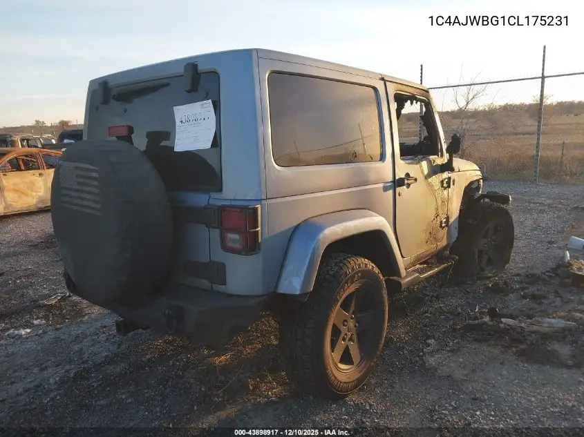 1C4AJWBG1CL175231 2012 Jeep Wrangler Sahara
