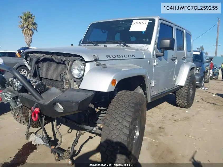 1C4HJWFG7CL259255 2012 Jeep Wrangler Unlimited Rubicon