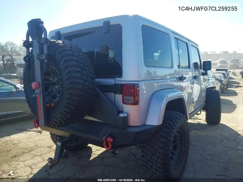1C4HJWFG7CL259255 2012 Jeep Wrangler Unlimited Rubicon