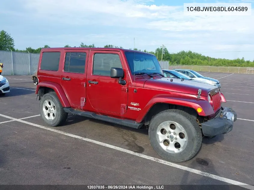 2013 Jeep Wrangler Unlimited Sahara VIN: 1C4BJWEG8DL604589 Lot: 12037035