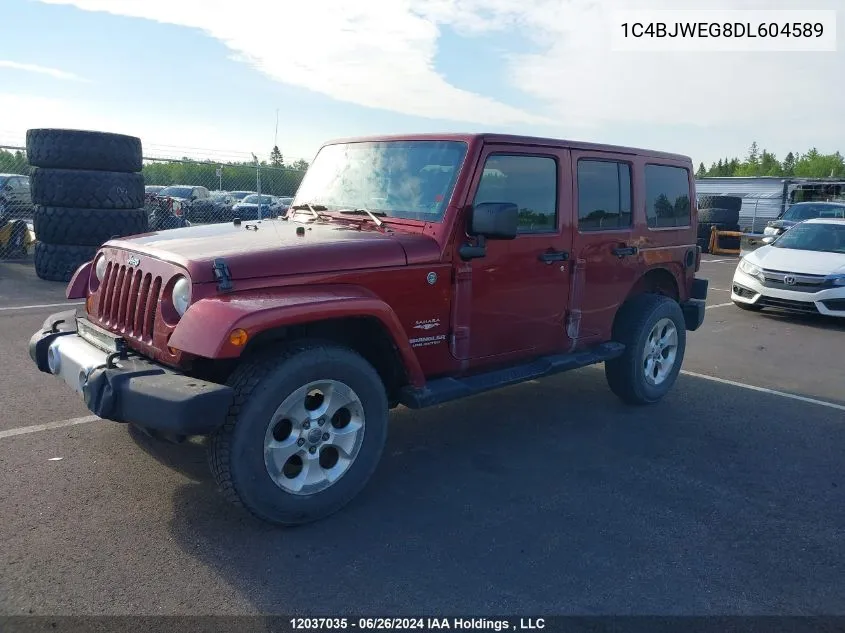 2013 Jeep Wrangler Unlimited Sahara VIN: 1C4BJWEG8DL604589 Lot: 12037035