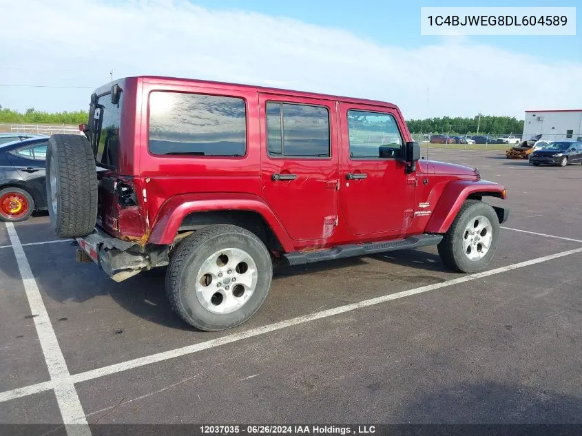 2013 Jeep Wrangler Unlimited Sahara VIN: 1C4BJWEG8DL604589 Lot: 12037035