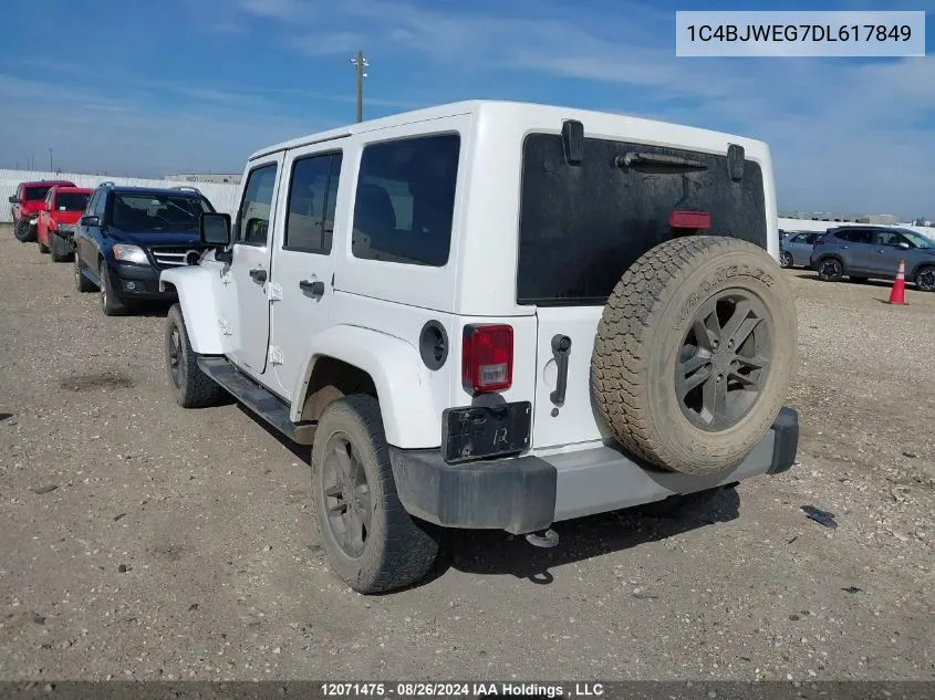 2013 Jeep Wrangler Unlimited Sahara VIN: 1C4BJWEG7DL617849 Lot: 12071475