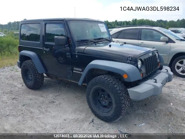 2013 Jeep Wrangler Sport VIN: 1C4AJWAG3DL598234 Lot: 12074661