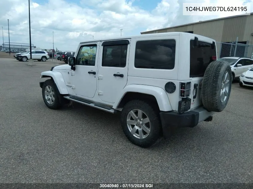 2013 Jeep Wrangler Unlimited Sahara VIN: 1C4HJWEG7DL624195 Lot: 30040940