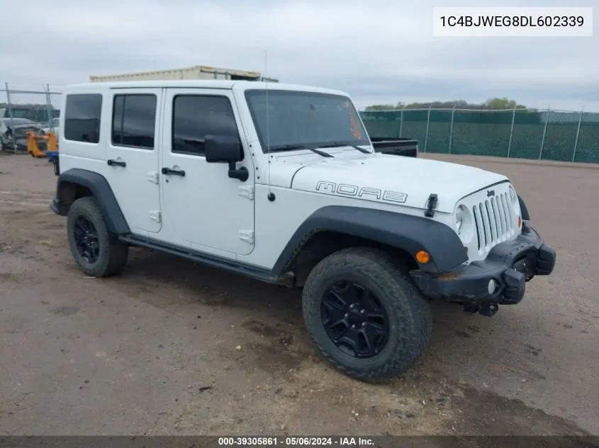 2013 Jeep Wrangler Unlimited Moab VIN: 1C4BJWEG8DL602339 Lot: 39305861