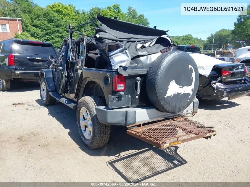 2013 Jeep Wrangler Unlimited Sahara VIN: 1C4BJWEG6DL691621 Lot: 39742569