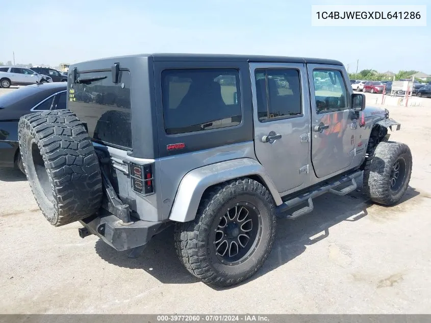 2013 Jeep Wrangler Unlimited Sahara VIN: 1C4BJWEGXDL641286 Lot: 39772060