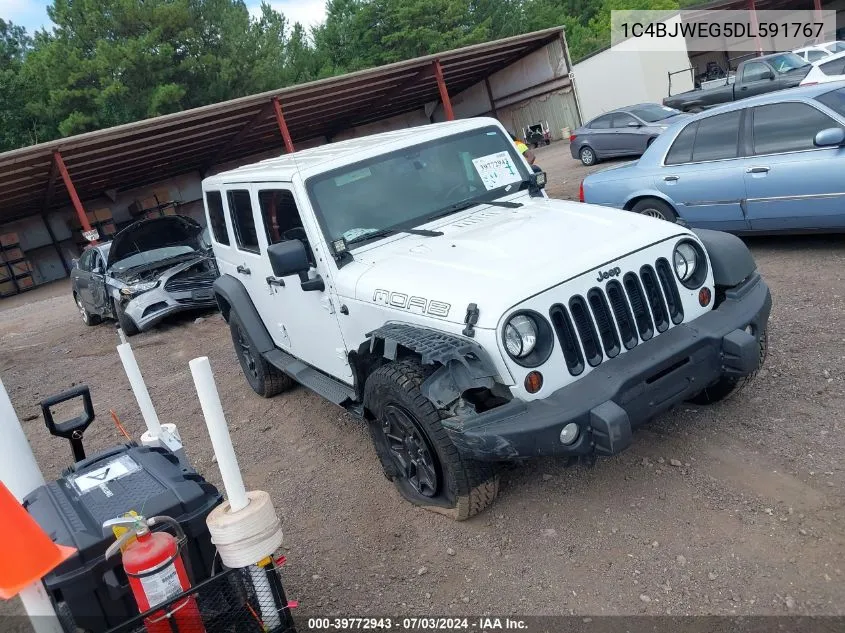 1C4BJWEG5DL591767 2013 Jeep Wrangler Unlimited Sahara