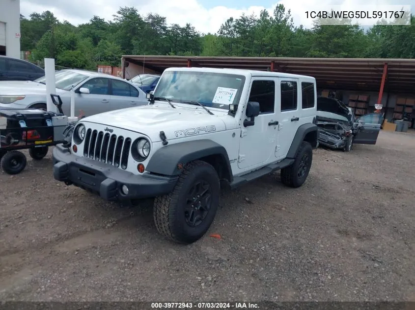 1C4BJWEG5DL591767 2013 Jeep Wrangler Unlimited Sahara