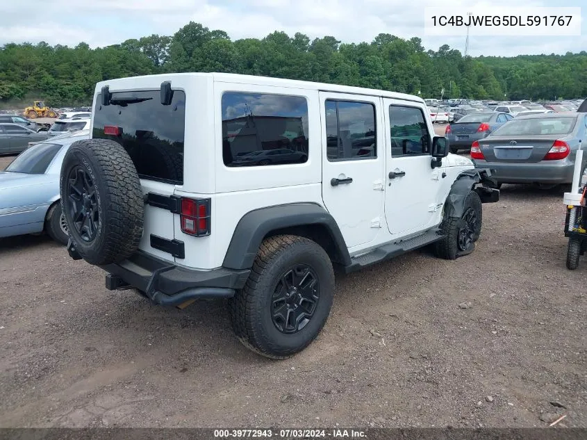 1C4BJWEG5DL591767 2013 Jeep Wrangler Unlimited Sahara