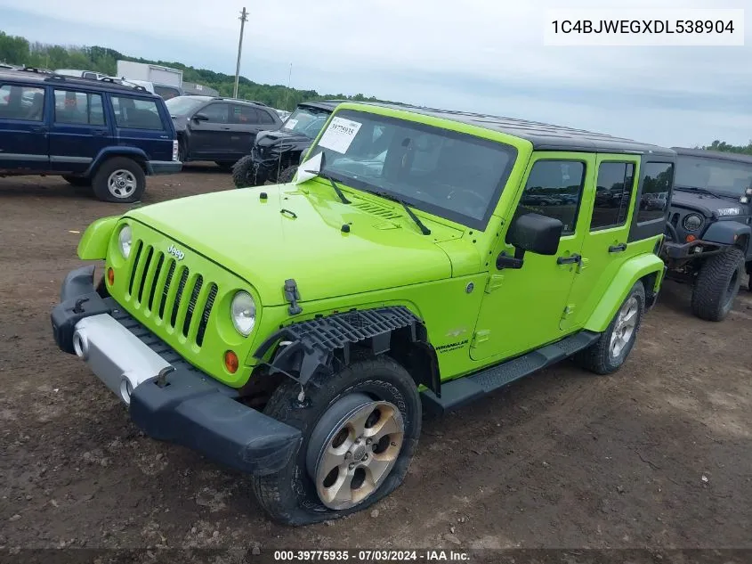 1C4BJWEGXDL538904 2013 Jeep Wrangler Unlimited Sahara