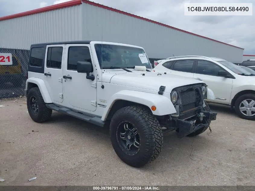 2013 Jeep Wrangler Unlimited Sahara VIN: 1C4BJWEG8DL584490 Lot: 39796791