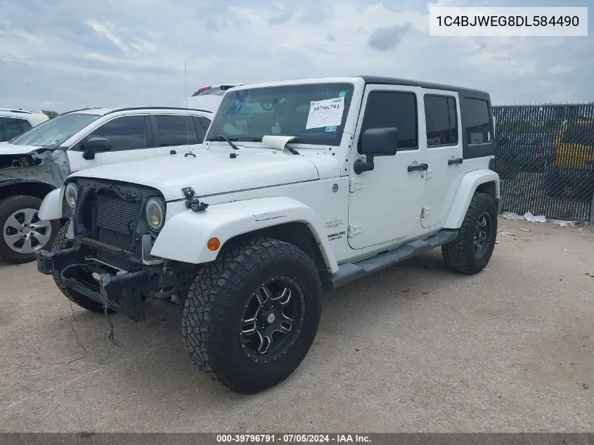 2013 Jeep Wrangler Unlimited Sahara VIN: 1C4BJWEG8DL584490 Lot: 39796791