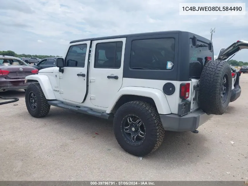 2013 Jeep Wrangler Unlimited Sahara VIN: 1C4BJWEG8DL584490 Lot: 39796791