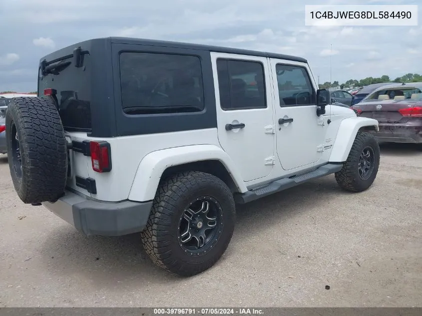 1C4BJWEG8DL584490 2013 Jeep Wrangler Unlimited Sahara