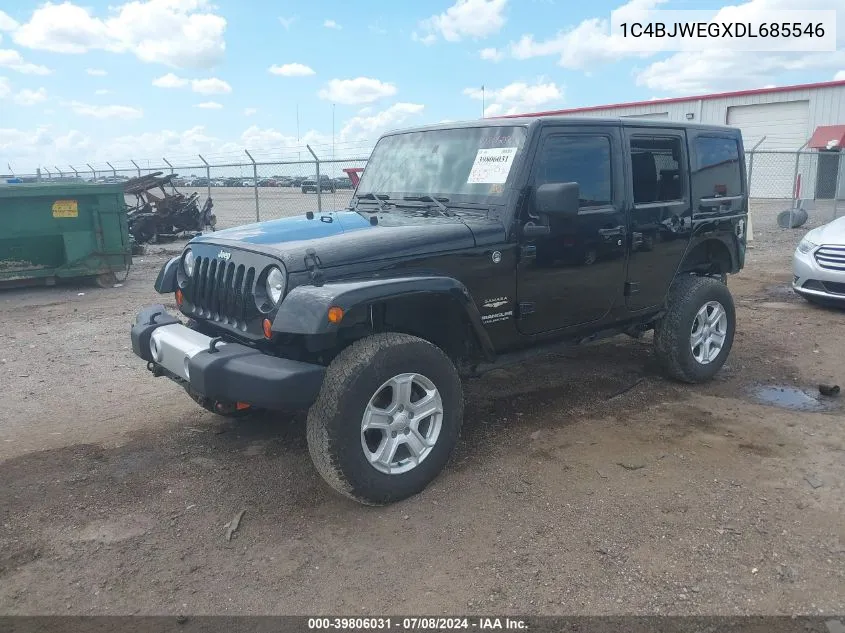 2013 Jeep Wrangler Unlimited Sahara VIN: 1C4BJWEGXDL685546 Lot: 39806031