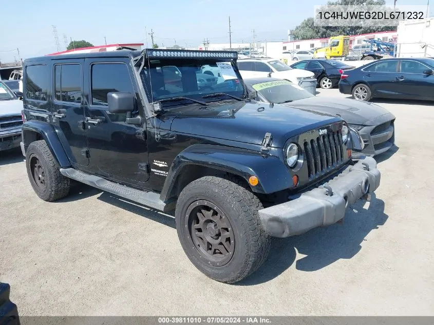 2013 Jeep Wrangler Unlimited Sahara VIN: 1C4HJWEG2DL671232 Lot: 39811010