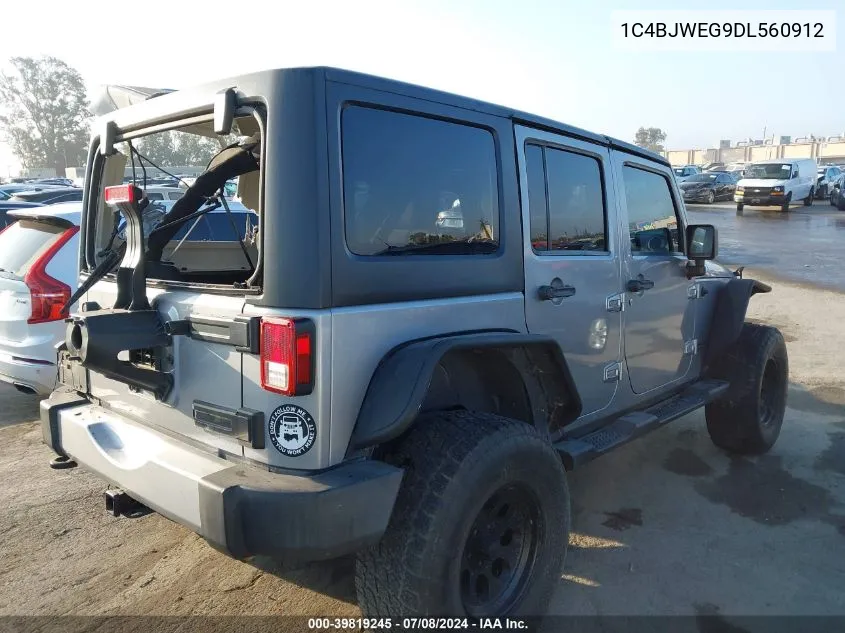 1C4BJWEG9DL560912 2013 Jeep Wrangler Unlimited Sahara