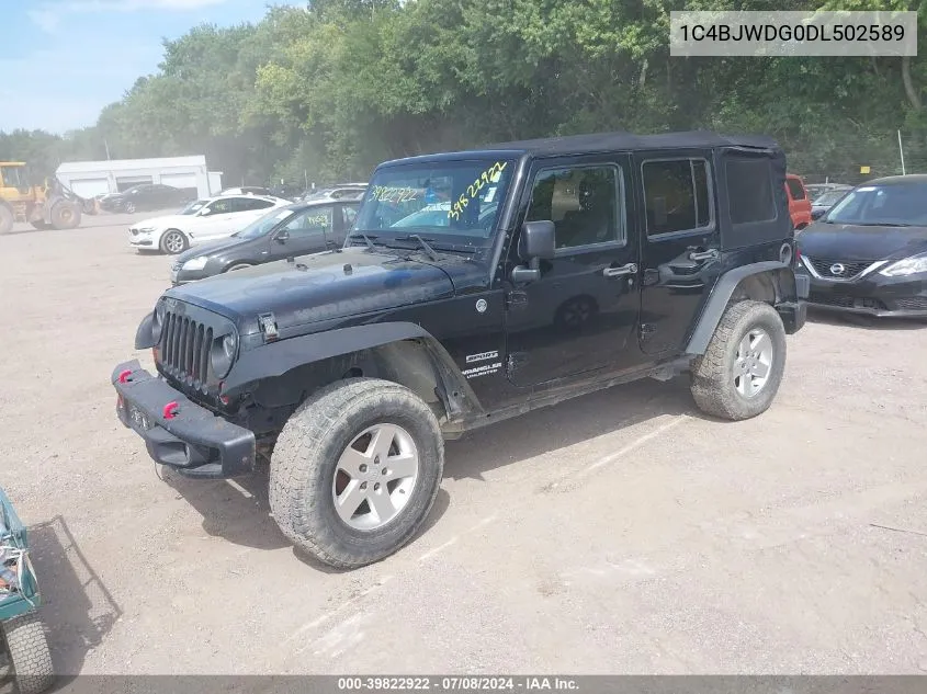 2013 Jeep Wrangler Unlimited Sport VIN: 1C4BJWDG0DL502589 Lot: 39822922