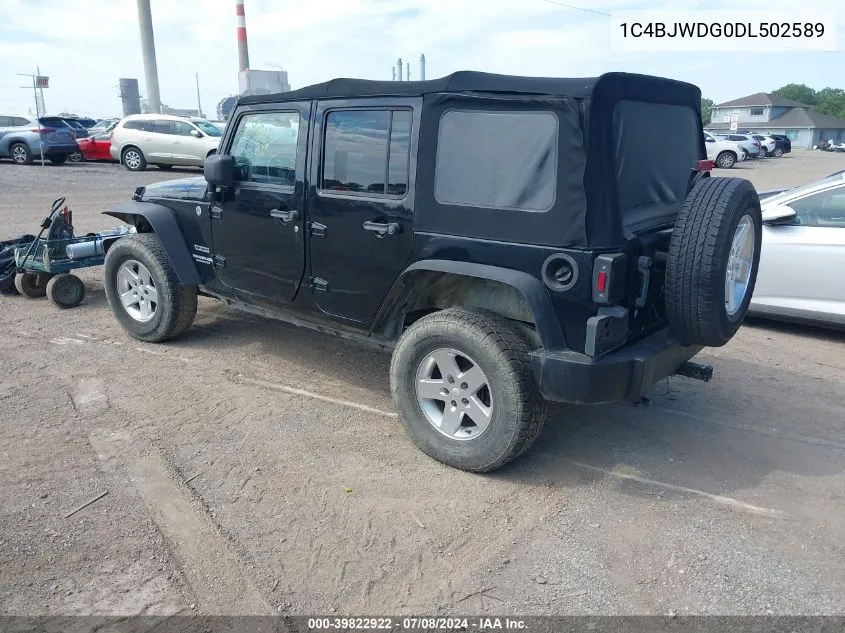 2013 Jeep Wrangler Unlimited Sport VIN: 1C4BJWDG0DL502589 Lot: 39822922